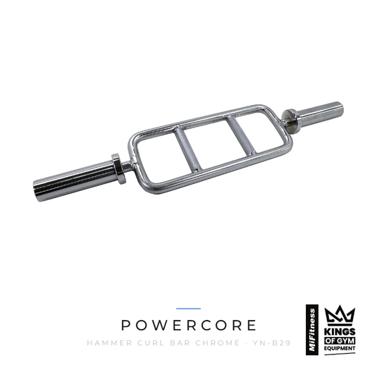 Powercore Hammer Curl Bar (Chrome) – MiFitness Kings of Gym Equipment