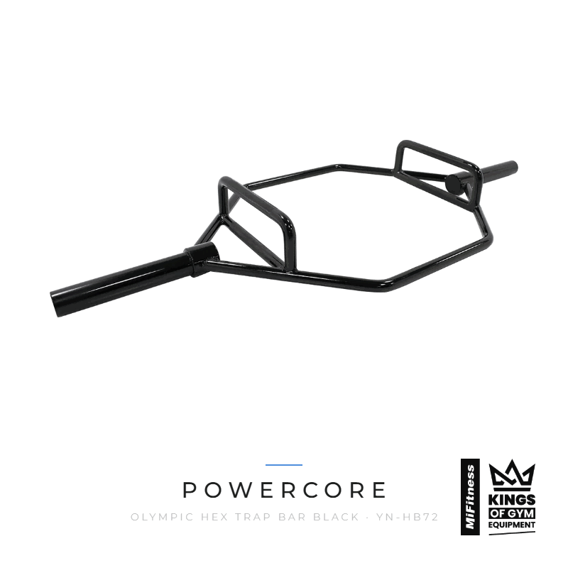 Load image into Gallery viewer, Powercore Olympic Hex Trap Bar Black – MiFitness Kings of Gym Equipment
