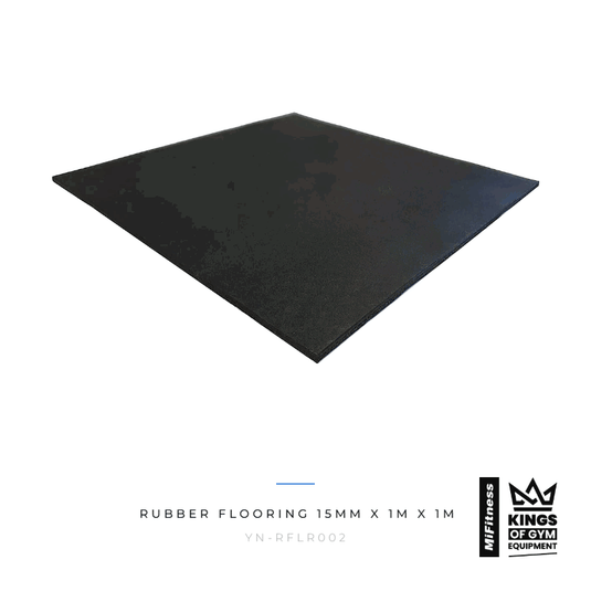Rubber Flooring (15mm x 1m x 1m) – MiFitness Kings of Gym Equipment
