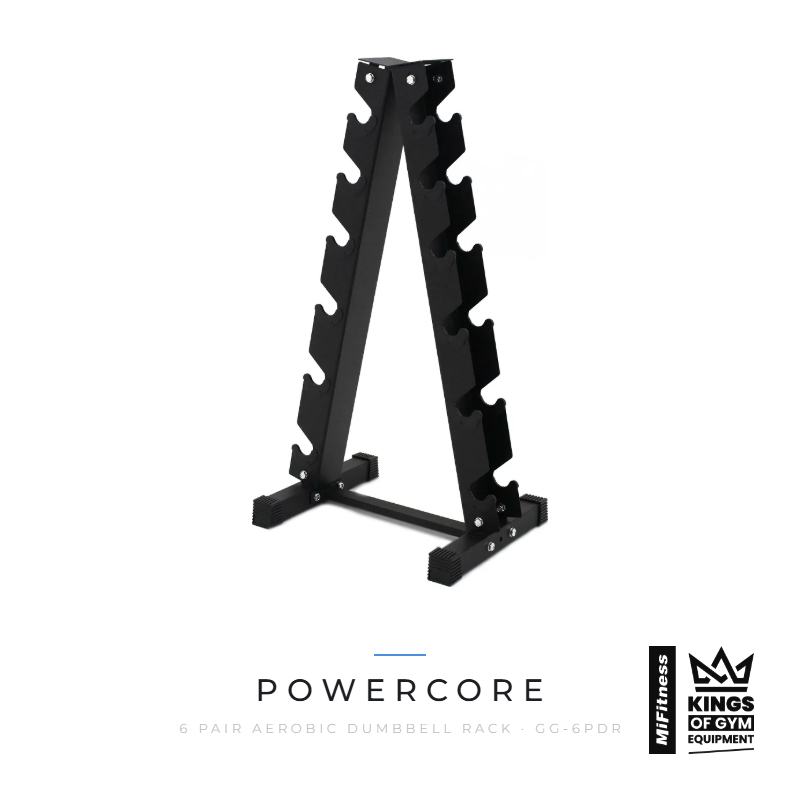 Load image into Gallery viewer, Powercore 6 Pair Aerobic Dumbbell Rack – MiFitness Kings of Gym Equipment
