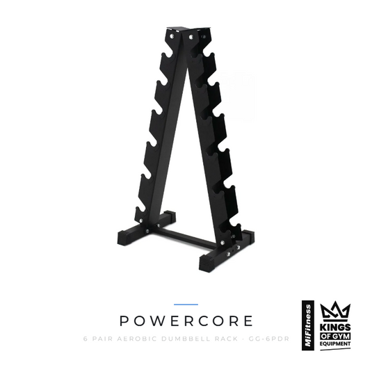 Powercore 6 Pair Aerobic Dumbbell Rack – MiFitness Kings of Gym Equipment