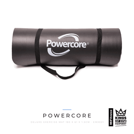 Powercore Deluxe Exercise Mat (183 x 61 x 1.5cm) – MiFitness Kings of Gym Equipment