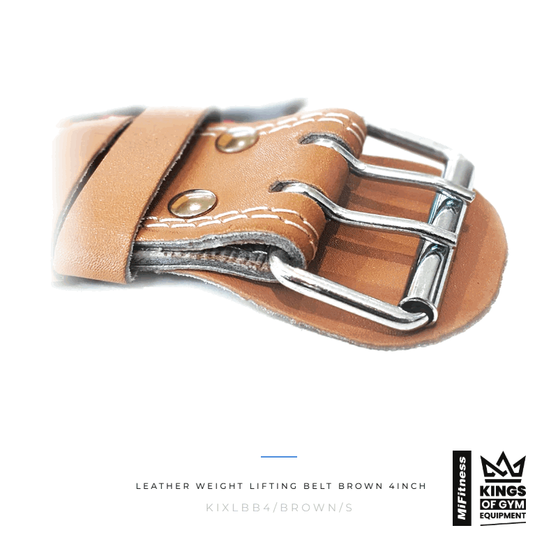 Load image into Gallery viewer, Leather Weight Lifting Belt Brown (4inch) – MiFitness Kings of Gym Equipment
