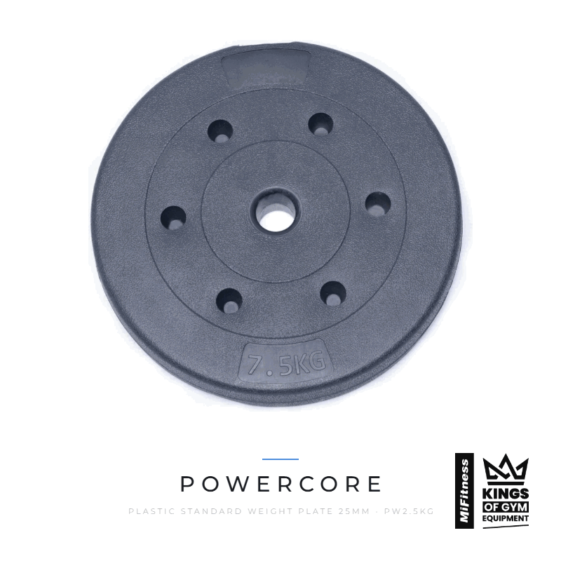 Load image into Gallery viewer, Powercore Plastic Standard Weight Plate (25mm) – MiFitness Kings of Gym Equipment
