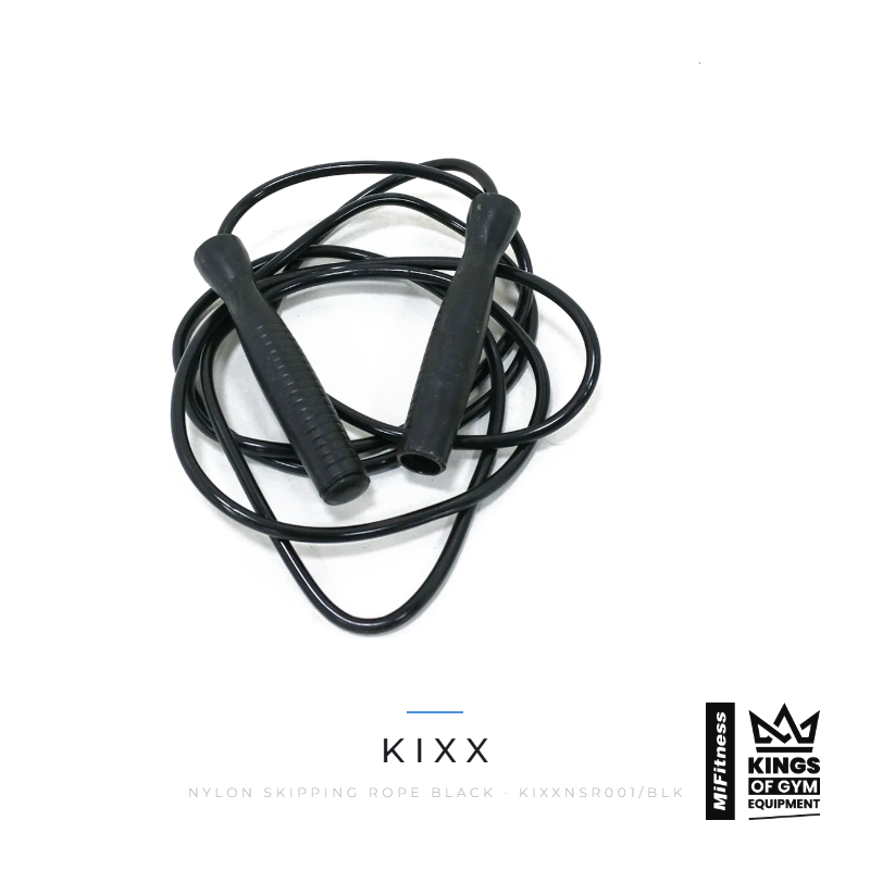 Load image into Gallery viewer, Kixx Nylon Skipping Rope Black – MiFitness Kings of Gym Equipment
