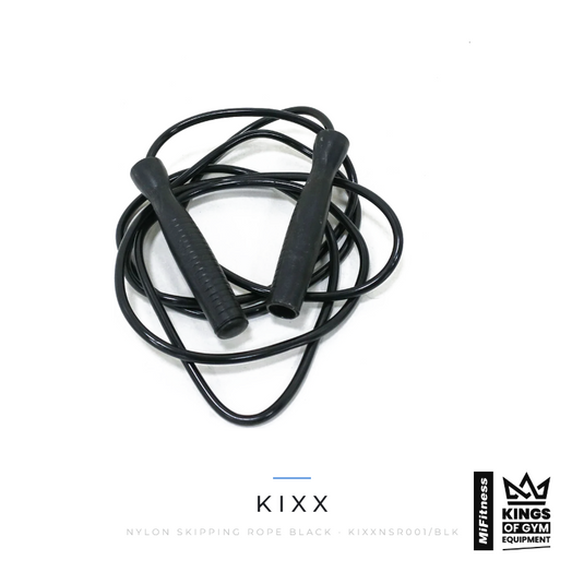 Kixx Nylon Skipping Rope Black – MiFitness Kings of Gym Equipment