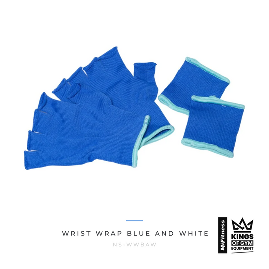Wrist Wrap Blue and White – MiFitness Kings of Gym Equipment