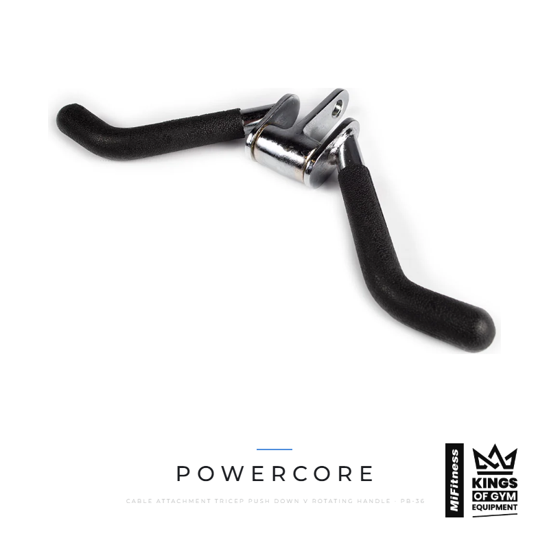 Load image into Gallery viewer, Cable Attachment Tricep Push Down (V) Rotating Handle – MiFitness Kings of Gym Equipment
