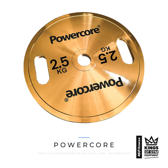 Powercore Rose Gold Electroplated Weight Plate - 2.5kg – MiFitness Kings of Gym Equipment