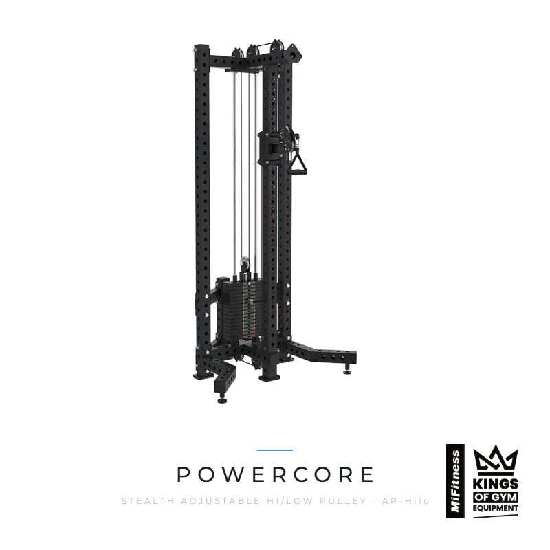 Load image into Gallery viewer, Powercore Stealth Adjustable Hi/Low Pulley – MiFitness Kings of Gym Equipment
