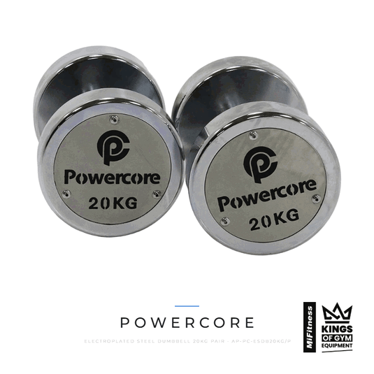 Powercore Electroplated Steel Dumbbell 20KG (pair) – MiFitness Kings of Gym Equipment