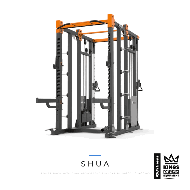Load image into Gallery viewer, Shua Power Rack with Dual Adjustable Pulleys (SH-G8903) – MiFitness Kings of Gym Equipment
