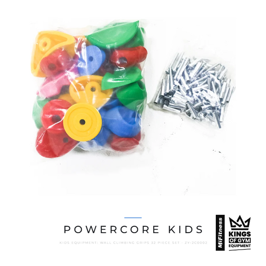 Kids Equipment: Wall Climbing Grips (32 Piece set) – MiFitness Kings of Gym Equipment