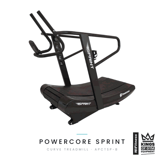 Powercore Sprint Curve Treadmill (Self Powered with resistance) - Black