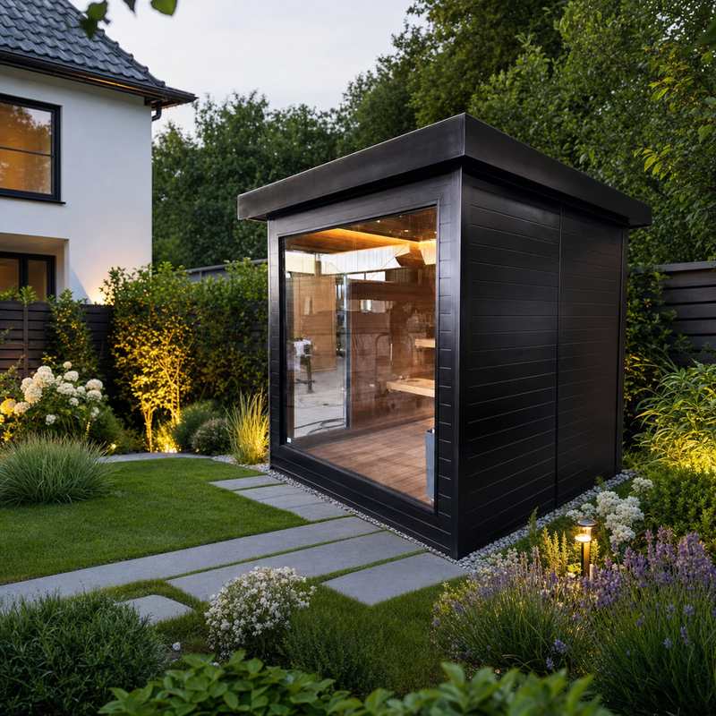 Load image into Gallery viewer, Powercore 4 Person Outdoor Steam Sauna (Black)
