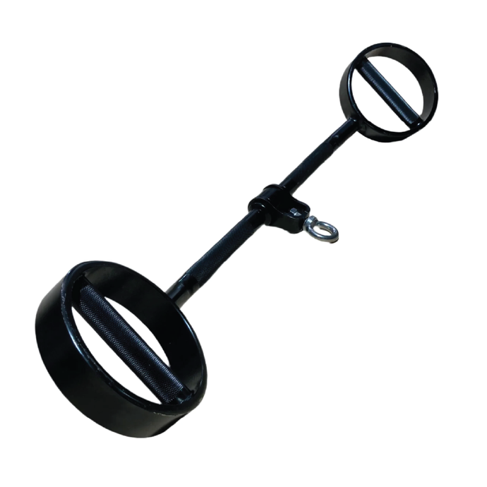 Lat Bar with D-Handle Grip - Black