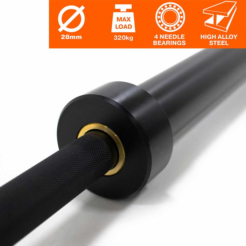 Load image into Gallery viewer, Powercore Olympic Bar 4.0 Black (320Kg, 28Mm)
