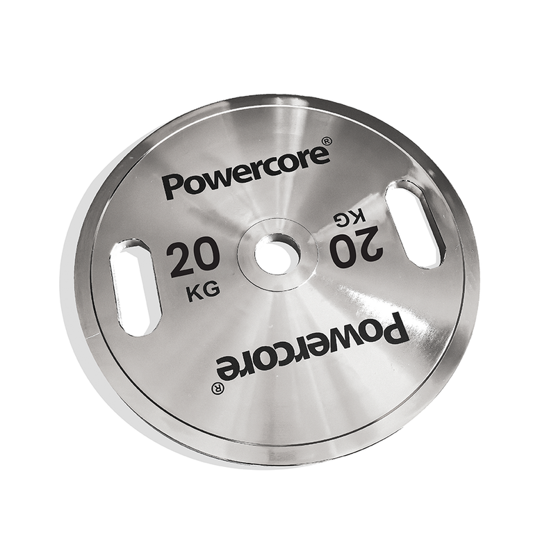 Load image into Gallery viewer, Powercore Chrome Steel Olympic Weight Plate - 20kg (3 Year Warranty)

