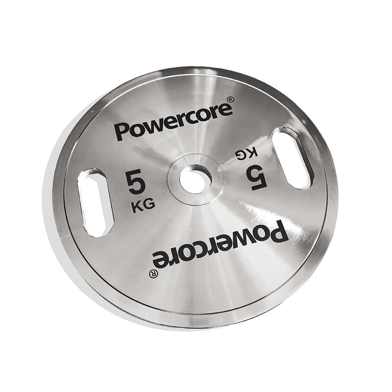 Load image into Gallery viewer, Powercore Chrome Steel Olympic Weight Plate - 5kg (3 Year Warranty)
