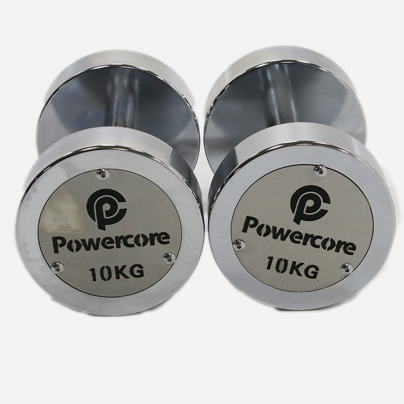 Load image into Gallery viewer, Powercore Electroplated Steel Dumbbell 10KG (pair)
