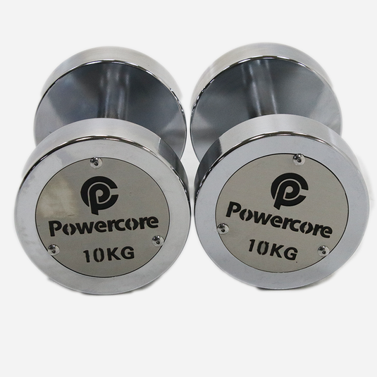 Powercore Electroplated Steel Dumbbell 10KG (pair)