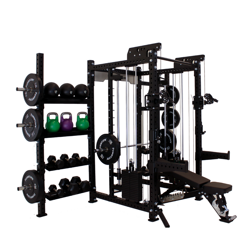 Load image into Gallery viewer, Powercore Stealth Functional Smith Trainer with Storage Rack
