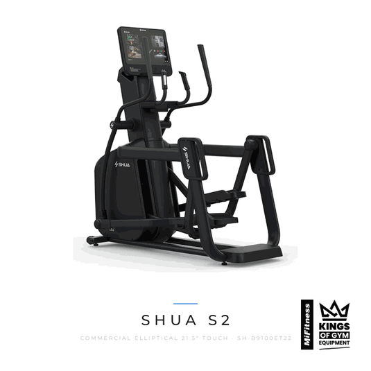 Shua S2 Commercial Elliptical 21.5" Touch Screen – MiFitness Kings of Gym Equipment