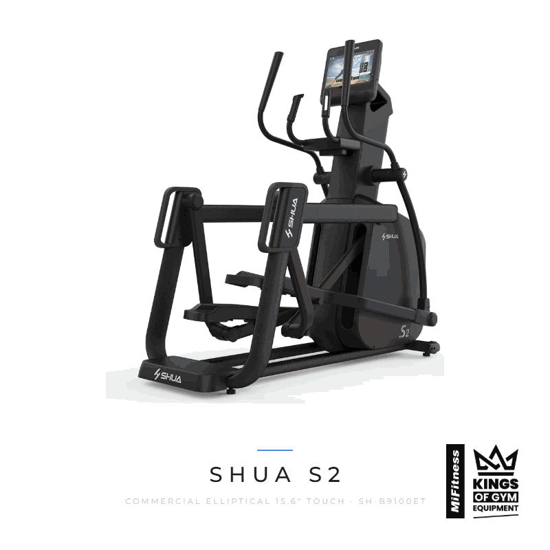 Load image into Gallery viewer, Shua S2 Commercial Elliptical 15.6" Touch Screen – MiFitness Kings of Gym Equipment
