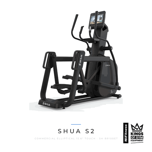 Shua S2 Commercial Elliptical 15.6" Touch Screen – MiFitness Kings of Gym Equipment