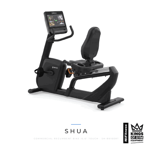 Shua Commercial Recumbent Bike 15.6" Touch Screen – MiFitness Kings of Gym Equipment