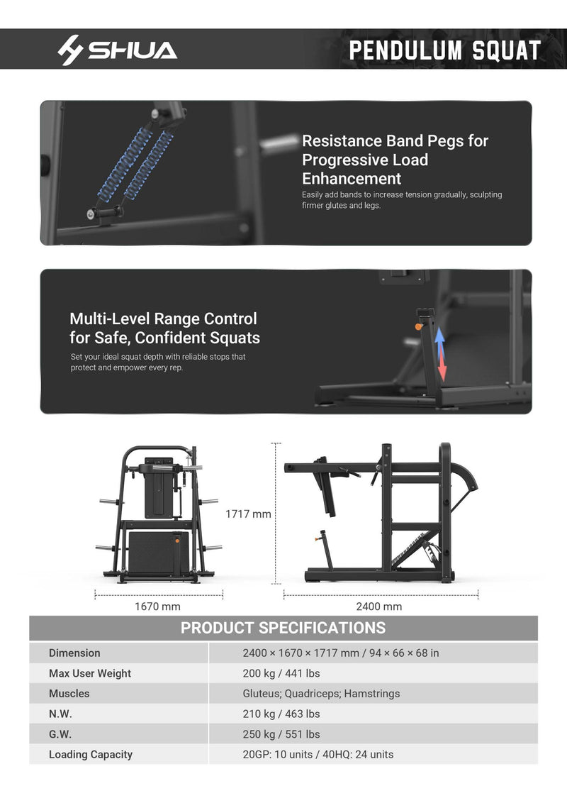 Load image into Gallery viewer, Shua SH-G6924 Plate Loaded Pendulum Squat
