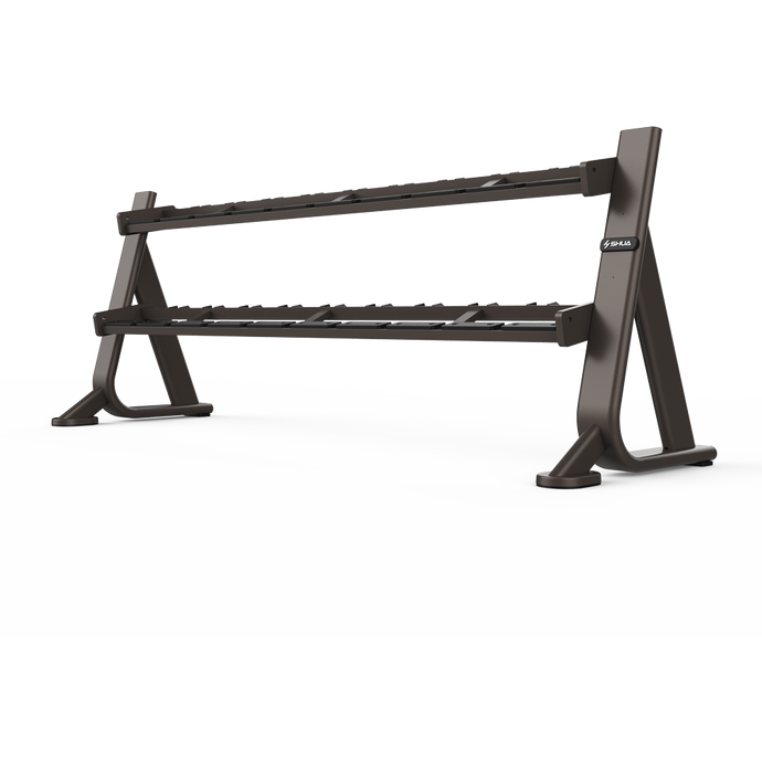 Shua Two Tier Dumbbell Rack (Brown frame)