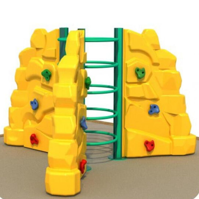 Kids Equipment: Yellow 3 Side Climbing Wall (Dfc 333-2)