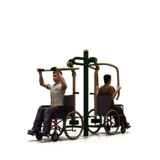 Inclusive Outdoor Equipment: Lat Pull Down & Chest Press (3 Year Warranty)