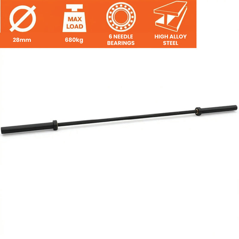Load image into Gallery viewer, Powercore Olympic Lifting Bar 6.0 Black (680kg /2.2m / 28mm)
