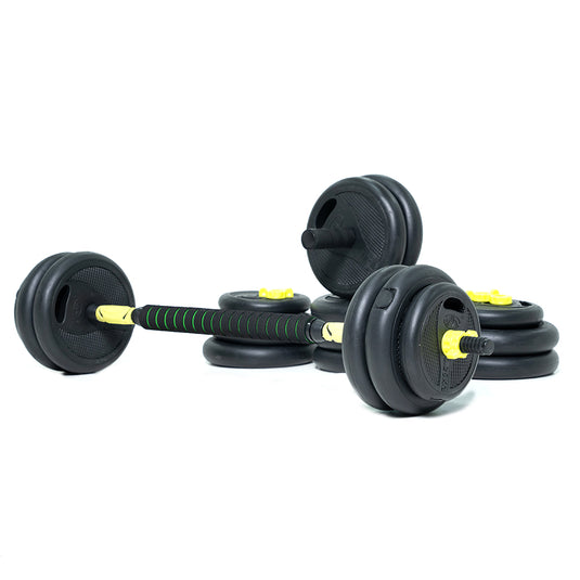Plastic Dumbbell & Barbell Set 40kg (3–6 Month Warranty)