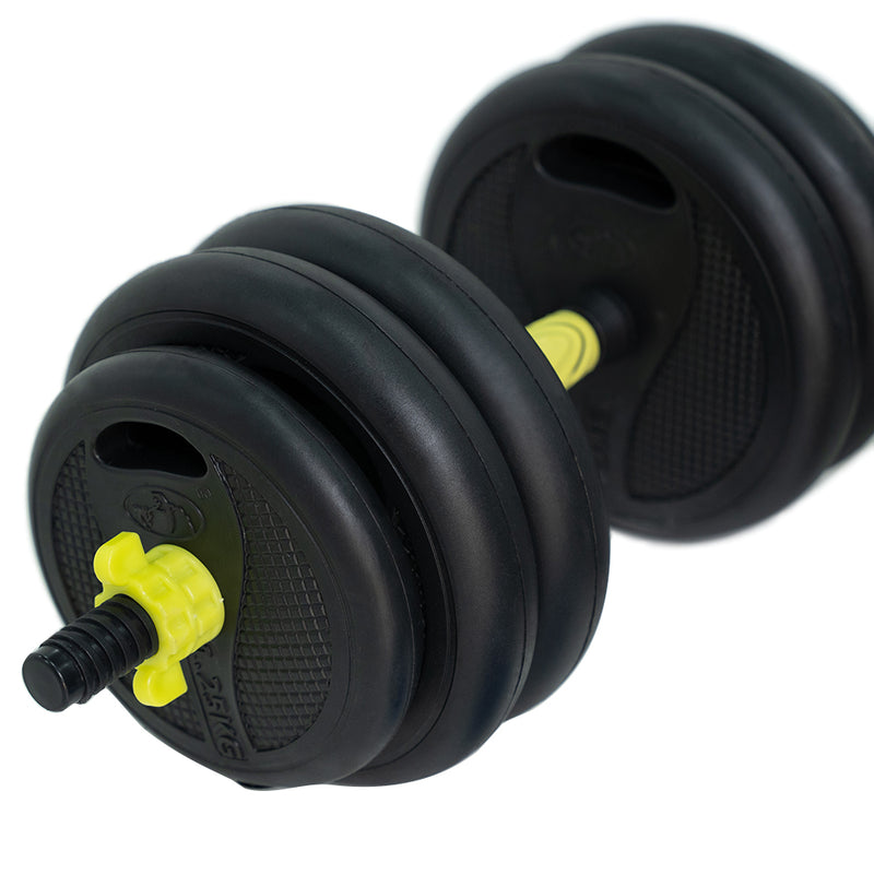 Load image into Gallery viewer, Plastic Dumbbell &amp; Barbell Set 40kg (3–6 Month Warranty)
