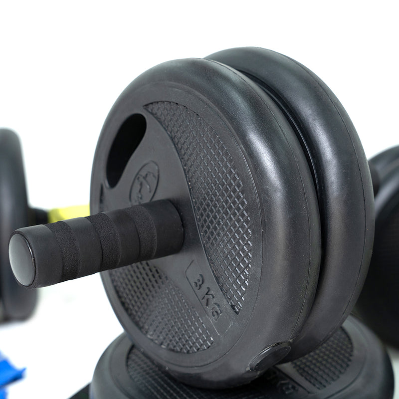 Load image into Gallery viewer, Plastic Dumbbell &amp; Barbell Set 40kg (3–6 Month Warranty)
