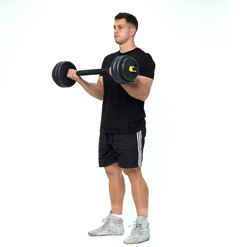 Load image into Gallery viewer, Plastic Dumbbell &amp; Barbell Set 40kg (3–6 Month Warranty)
